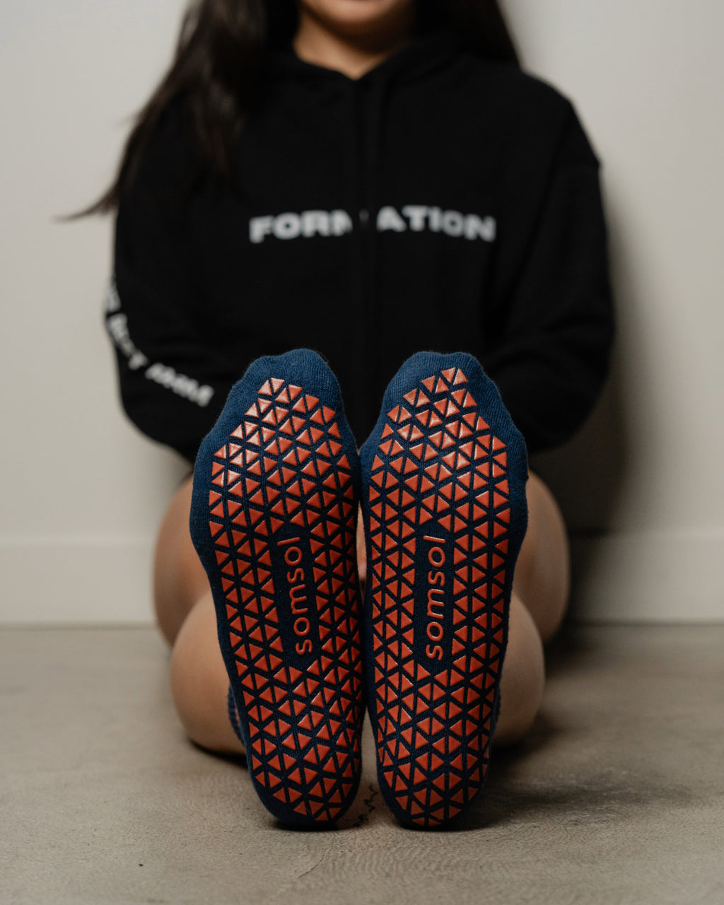 Midnight Blue Grip Socks